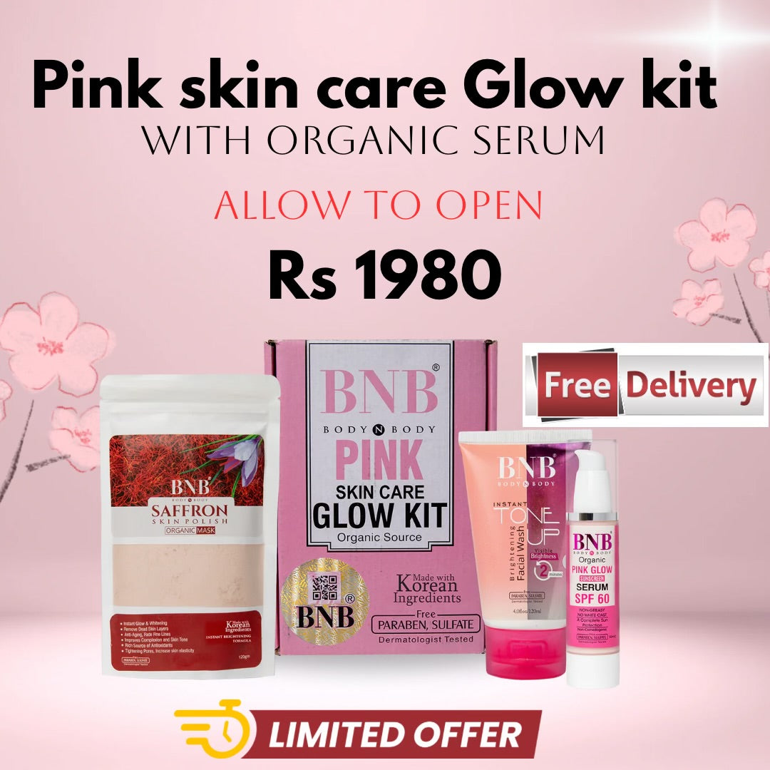 BNB Pink Skin Care Glow Kit Organic Source